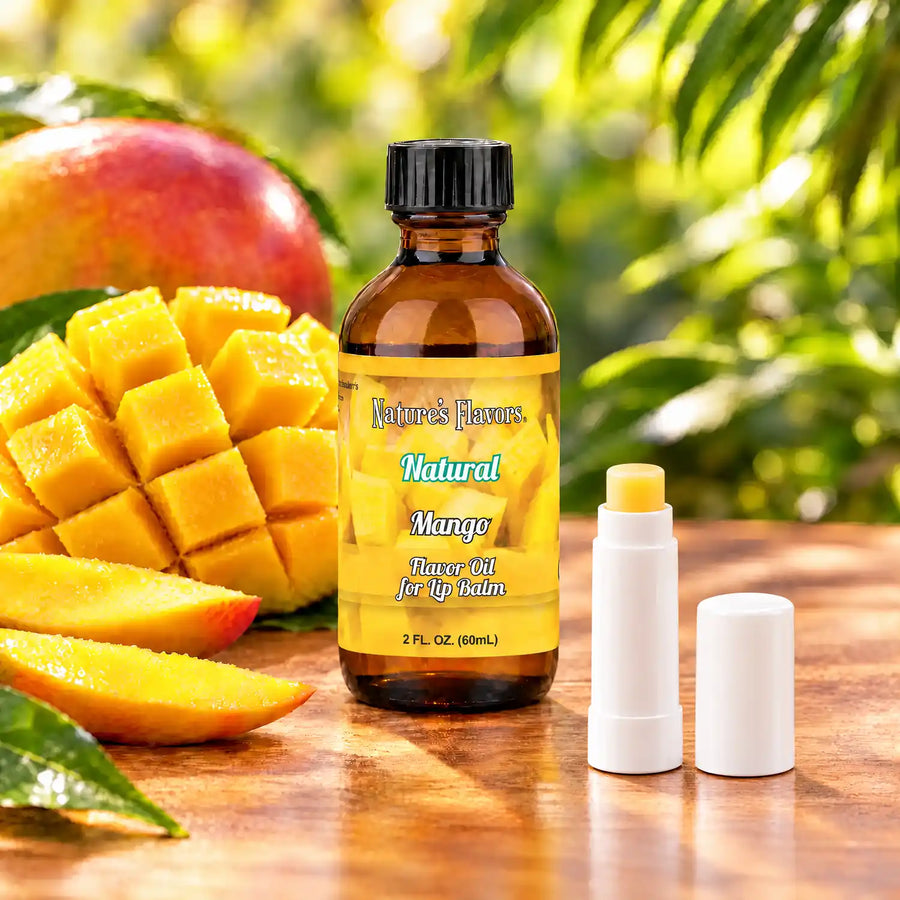 Nature’s Flavors Mango Flavor Oil for Lip Balm, 2 oz.