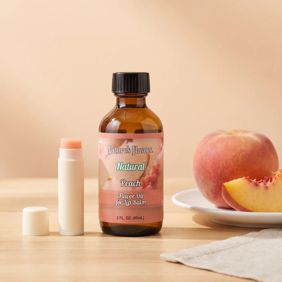 Nature’s Flavors Peach Flavor Oil for Lip Balm, 2 oz.