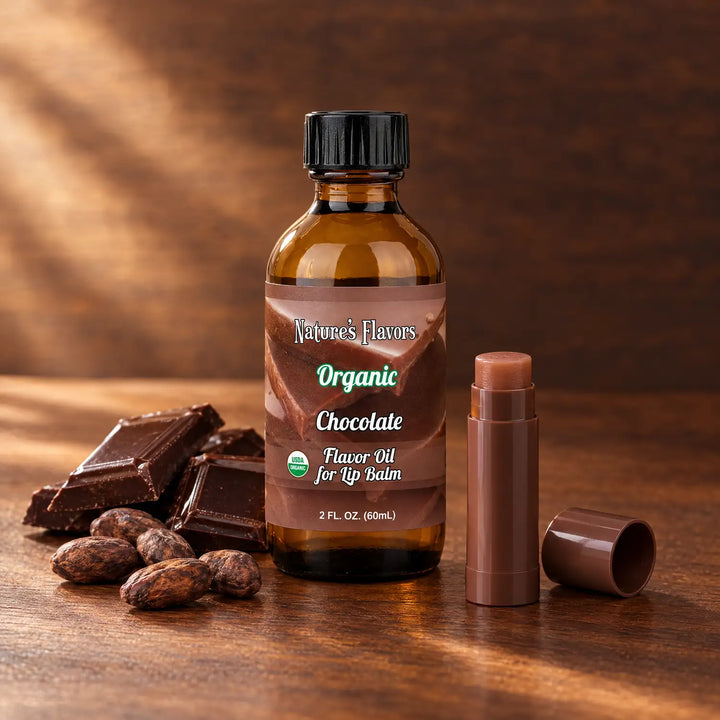 Nature’s Flavors Organic Chocolate Flavor Oil for Lip Balm, 2 oz.