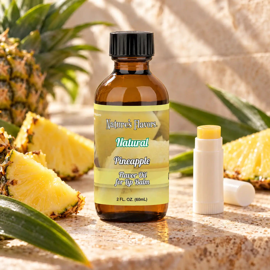 Nature’s Flavors Pineapple Flavor Oil for Lip Balm, 2 oz.