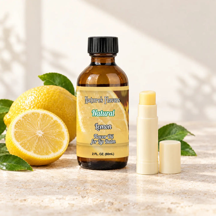 Nature’s Flavors Lemon Flavor Oil for Lip Balm, 2 oz.