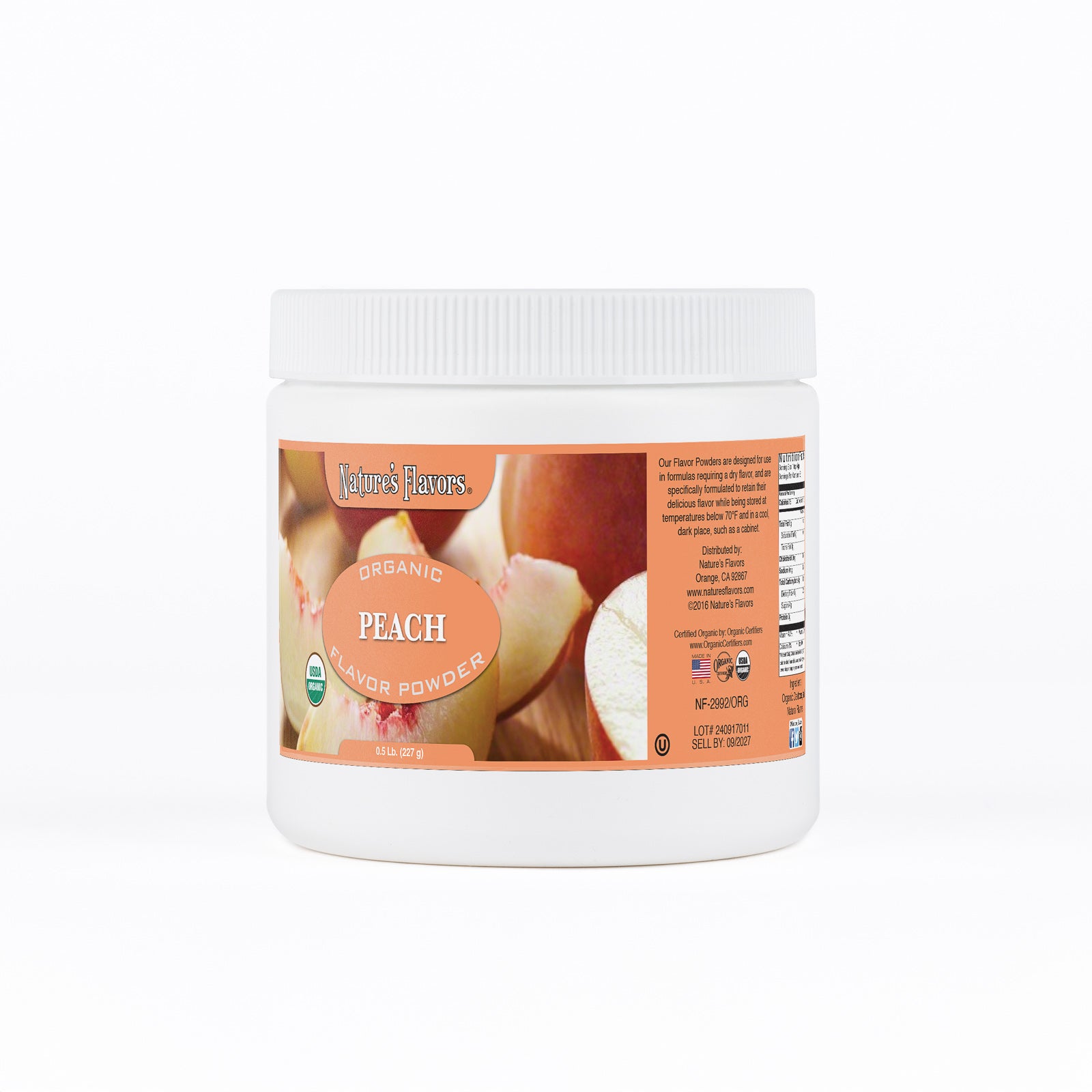 Peach Flavor Powder, Organic – Nature's Flavors