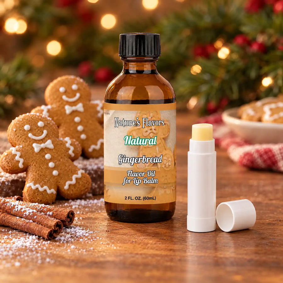 Nature’s Flavors Gingerbread Flavor Oil for Lip Balm, 2 oz.