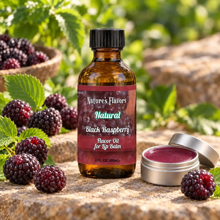Nature’s Flavors Black Raspberry Flavor Oil for Lip Balm, 2 oz.