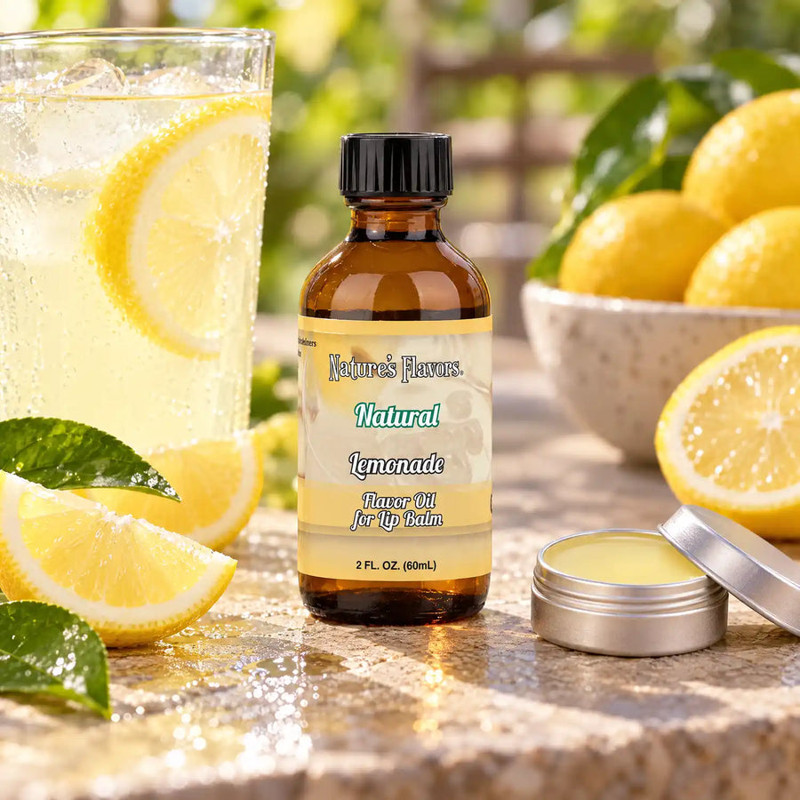 Nature’s Flavors Lemonade Flavor Oil for Lip Balm, 2 oz.