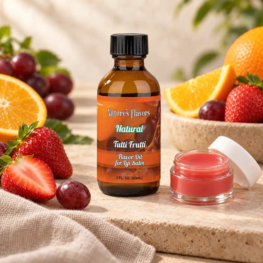 Nature’s Flavors Tutti Frutti Flavor Oil for Lip Balm, 2 oz.
