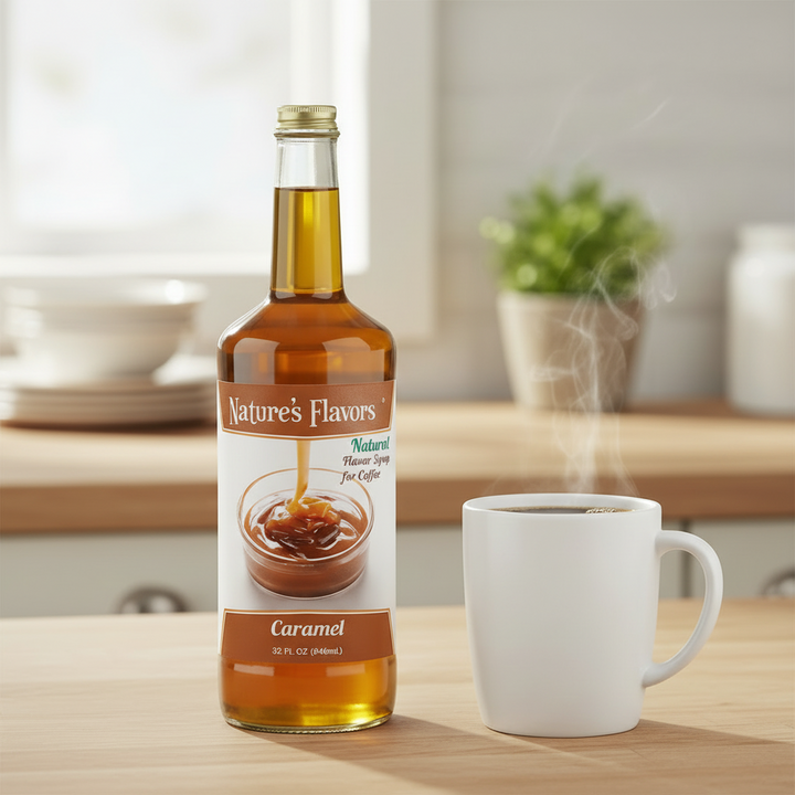 Caramel Coffee Syrup, Natural