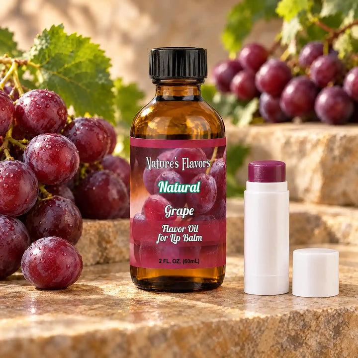 Nature’s Flavors Grape Flavor Oil for Lip Balm, 2 oz.