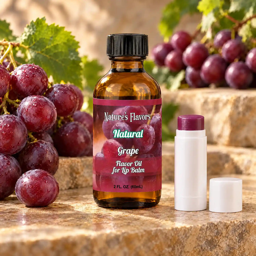 Nature’s Flavors Grape Flavor Oil for Lip Balm, 2 oz.