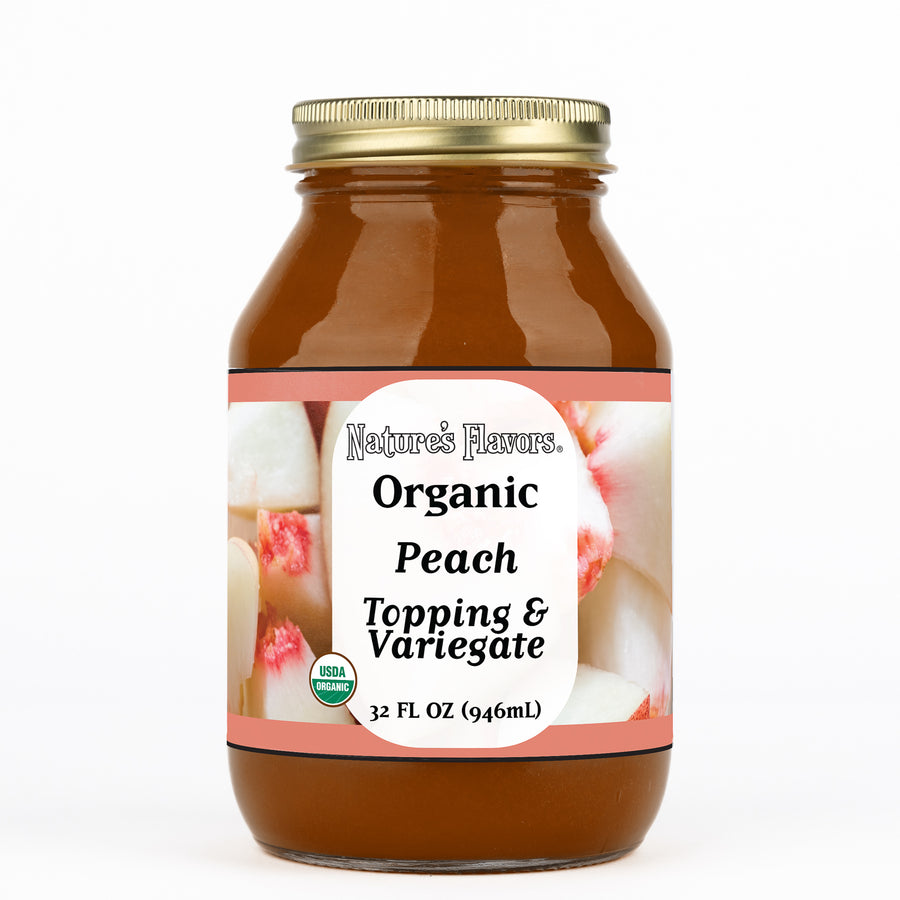 Peach Topping and Variegate Vegan, Kosher, Gluten-Free, Lactose-Free, Organic