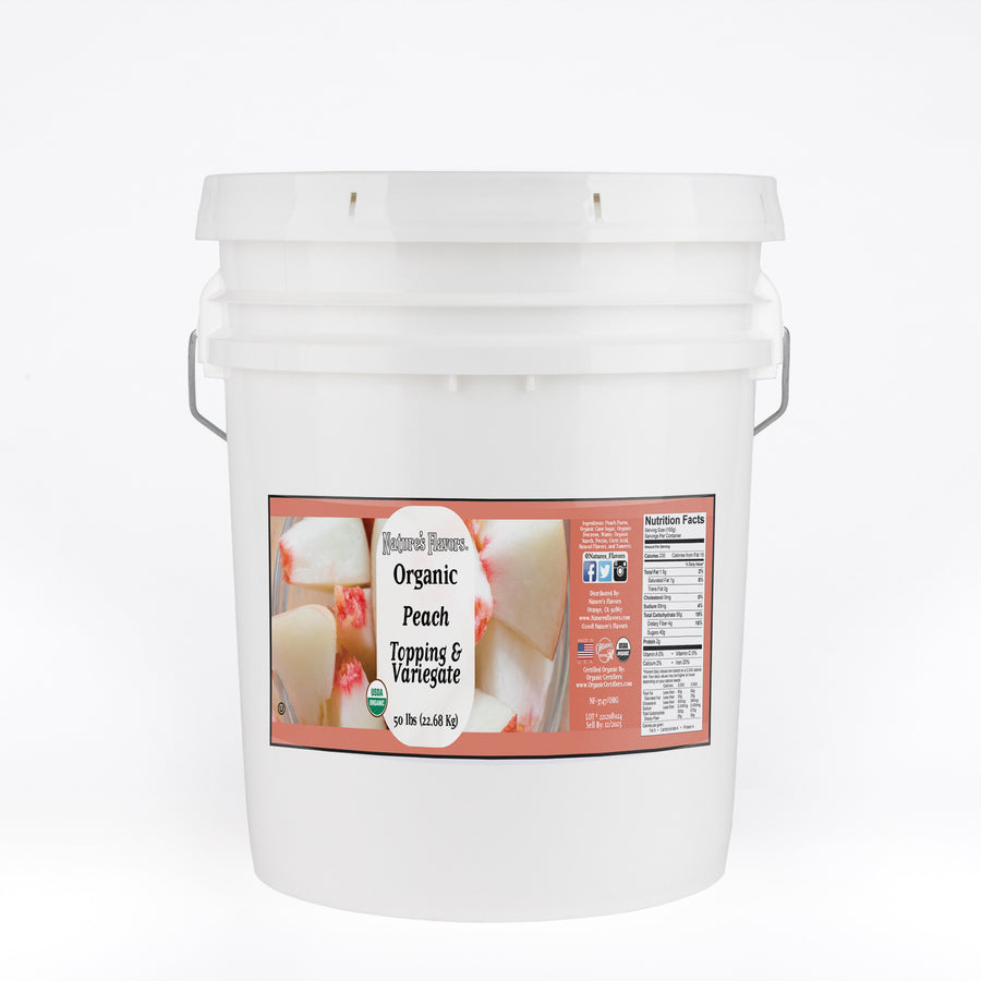 Peach Topping and Variegate Vegan, Kosher, Gluten-Free, Lactose-Free, Organic