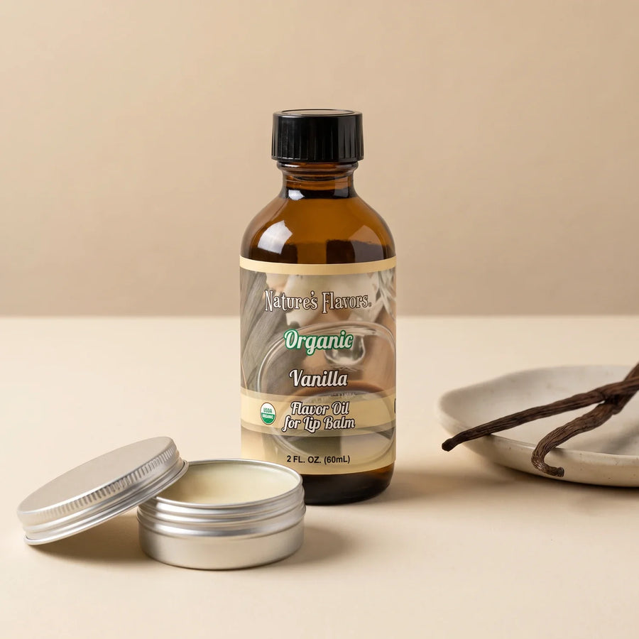 Nature’s Flavors Organic Vanilla Flavor Oil for Lip Balm, 2 oz.