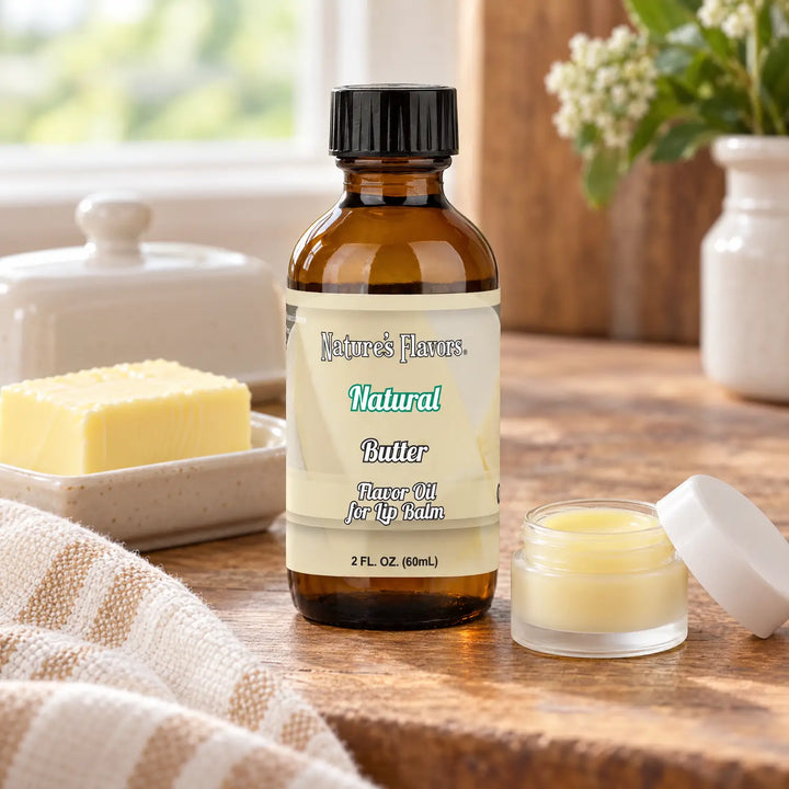 Nature’s Flavors Butter Flavor Oil for Lip Balm, 2 oz.