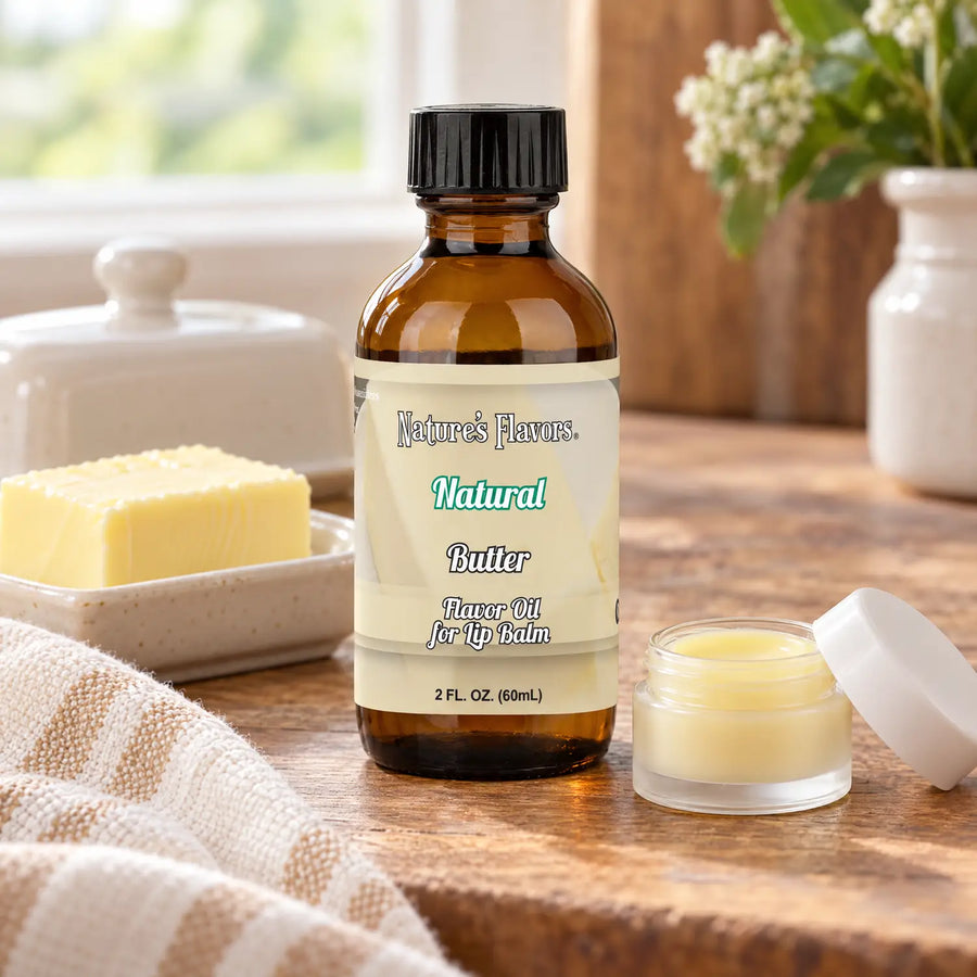 Nature’s Flavors Butter Flavor Oil for Lip Balm, 2 oz.