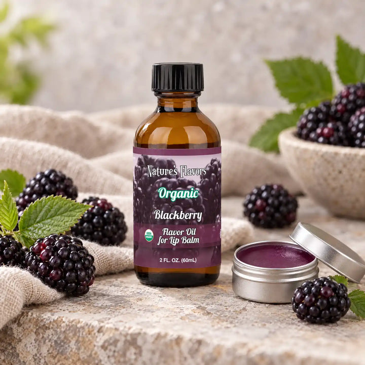 Nature’s Flavors Organic Blackberry Flavor Oil for Lip Balm, 2 oz.