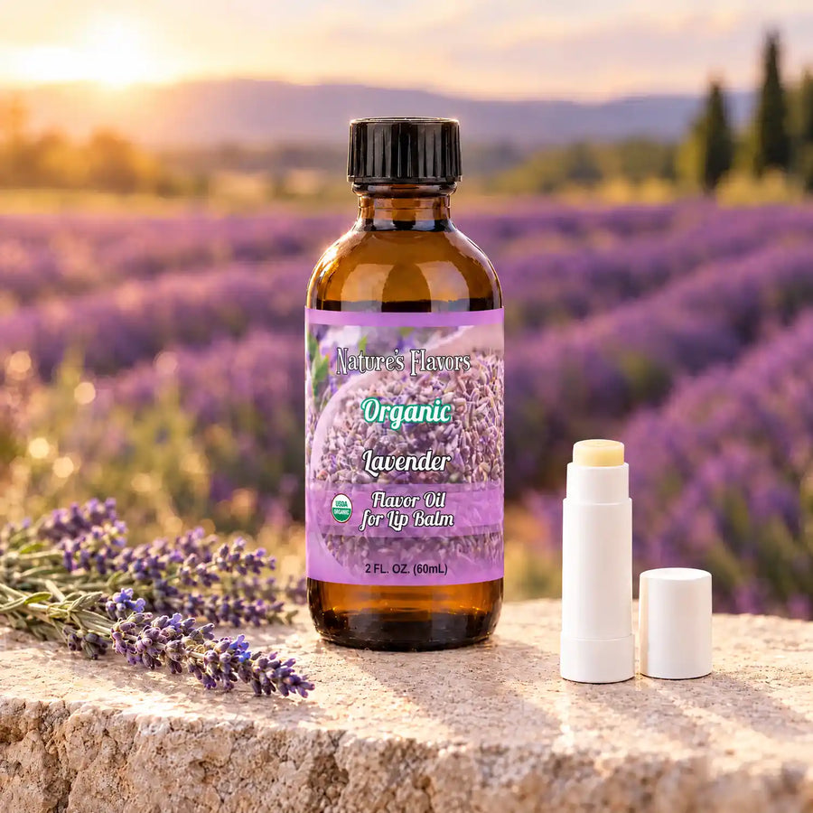 Nature’s Flavors Organic Lavender Flavor Oil for Lip Balm, 2 oz.