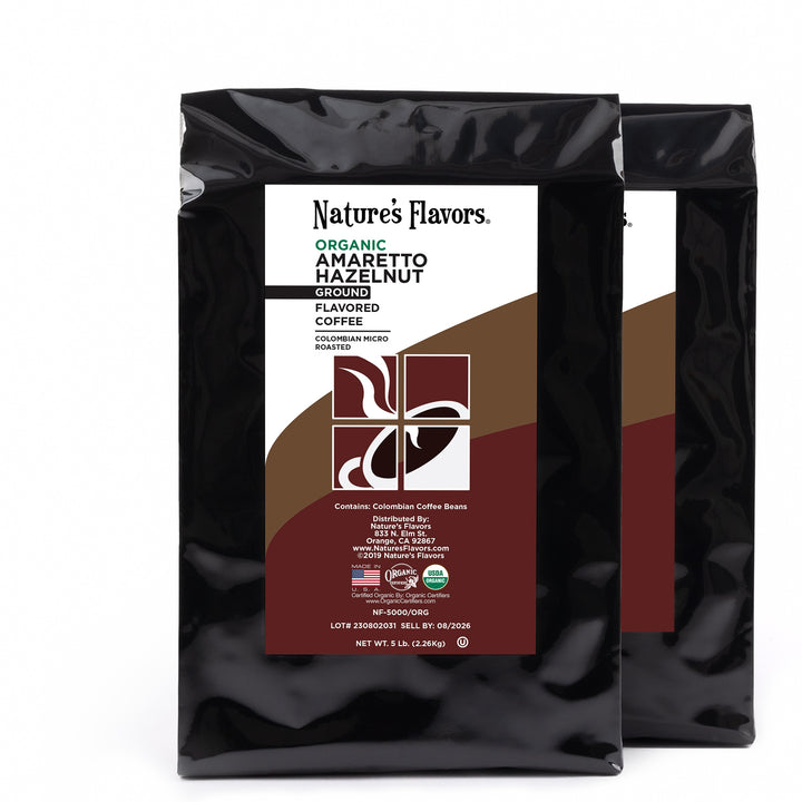 Organic Amaretto Hazelnut Flavored Coffee Beans