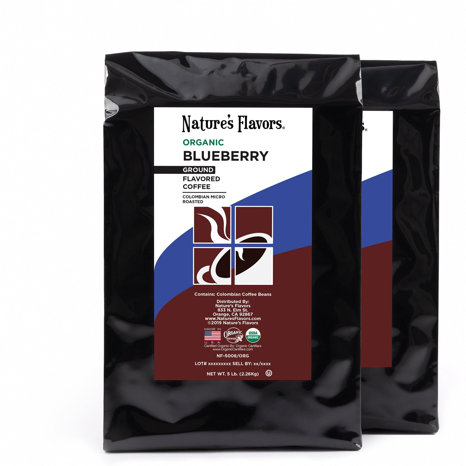 Organic Blueberry Flavored Coffee Beans – Nature's Flavors