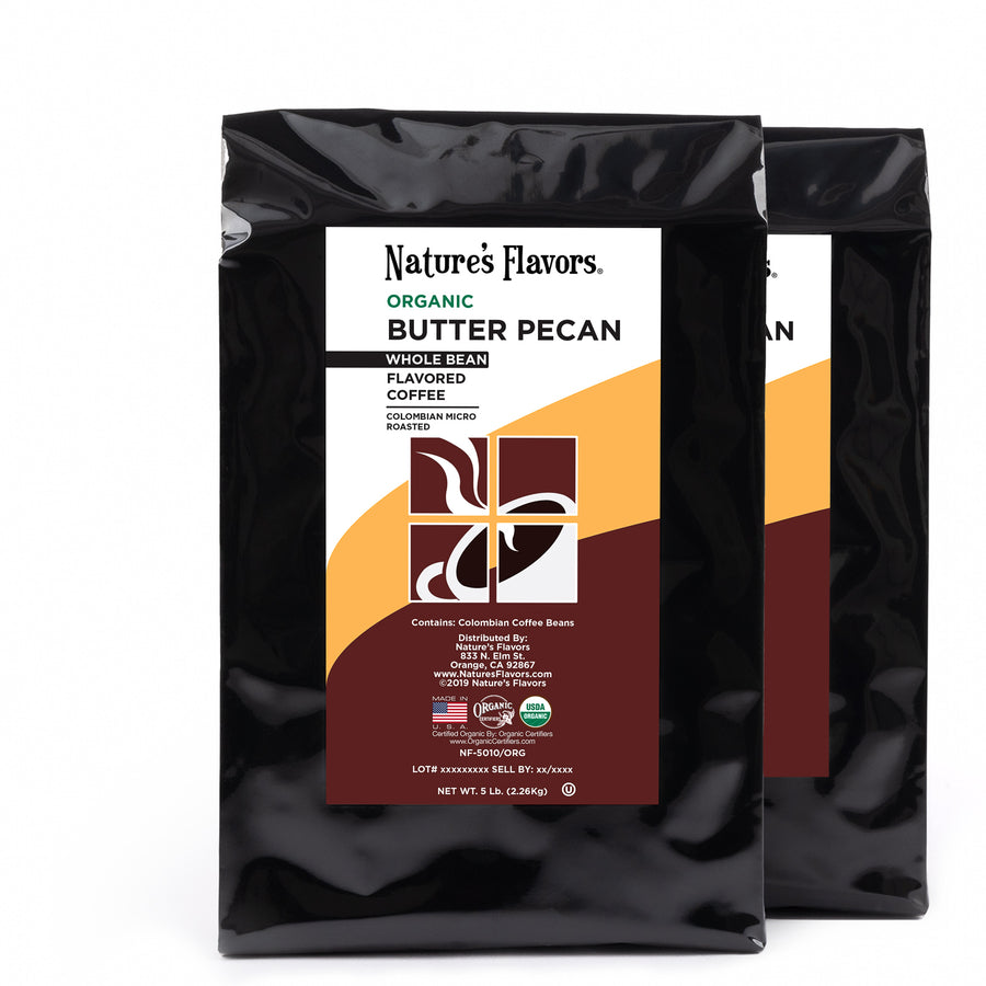 Organic Butter Pecan Flavored Coffee Beans