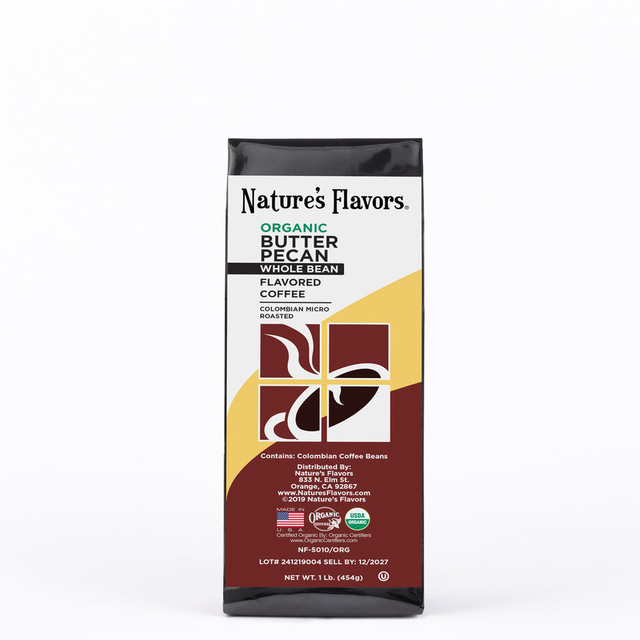 Organic Butter Pecan Flavored Coffee Beans