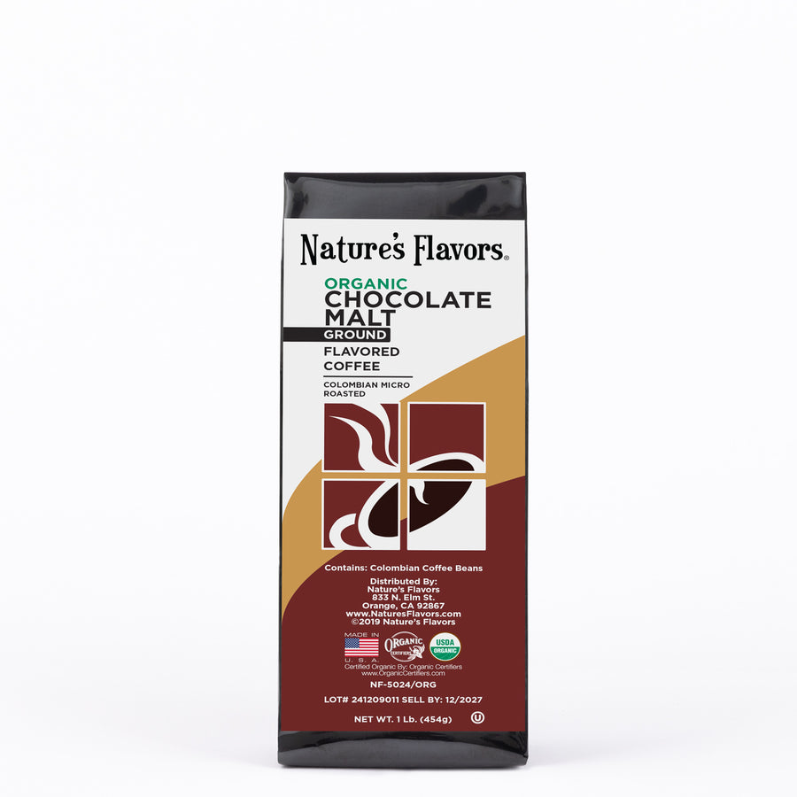 Organic Chocolate Malt Flavored Coffee Beans
