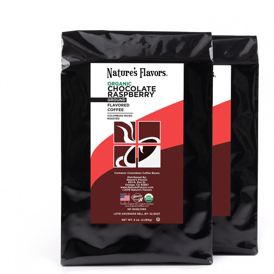 Organic Chocolate Raspberry Flavored Coffee Beans