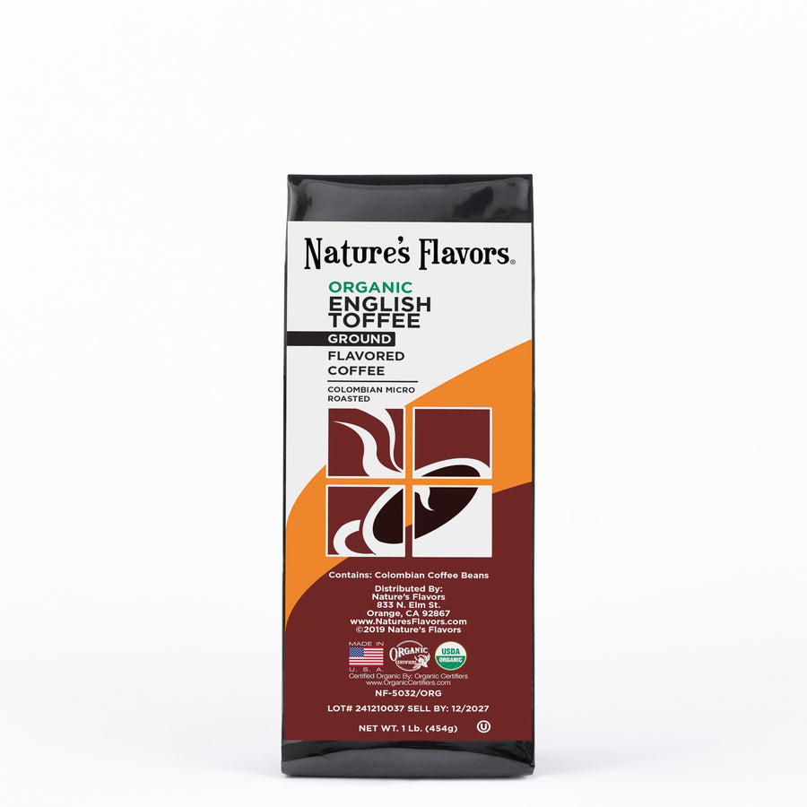 Organic English Toffee Flavored Coffee Beans