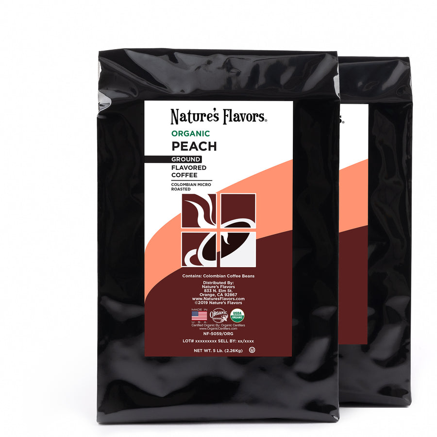 Organic Peach Flavored Coffee Beans