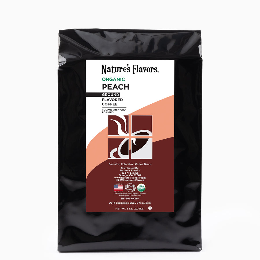 Organic Peach Flavored Coffee Beans
