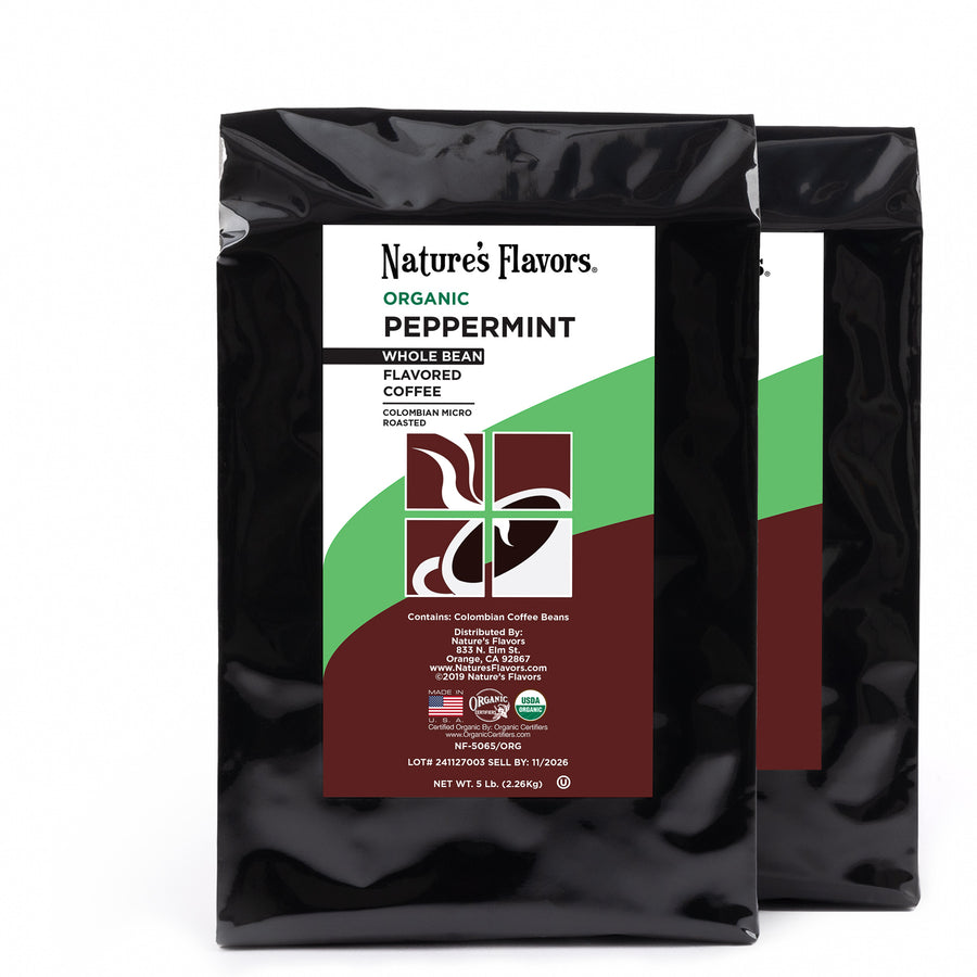 Organic Peppermint Flavored Coffee Beans