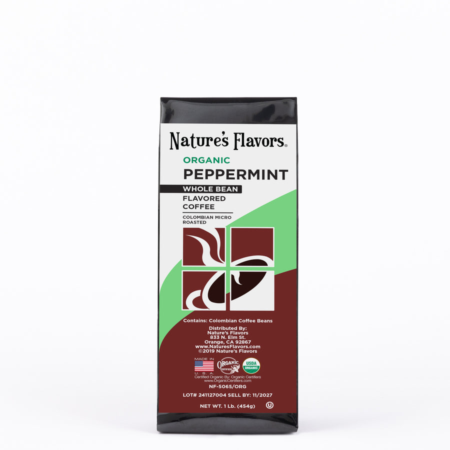 Organic Peppermint Flavored Coffee Beans