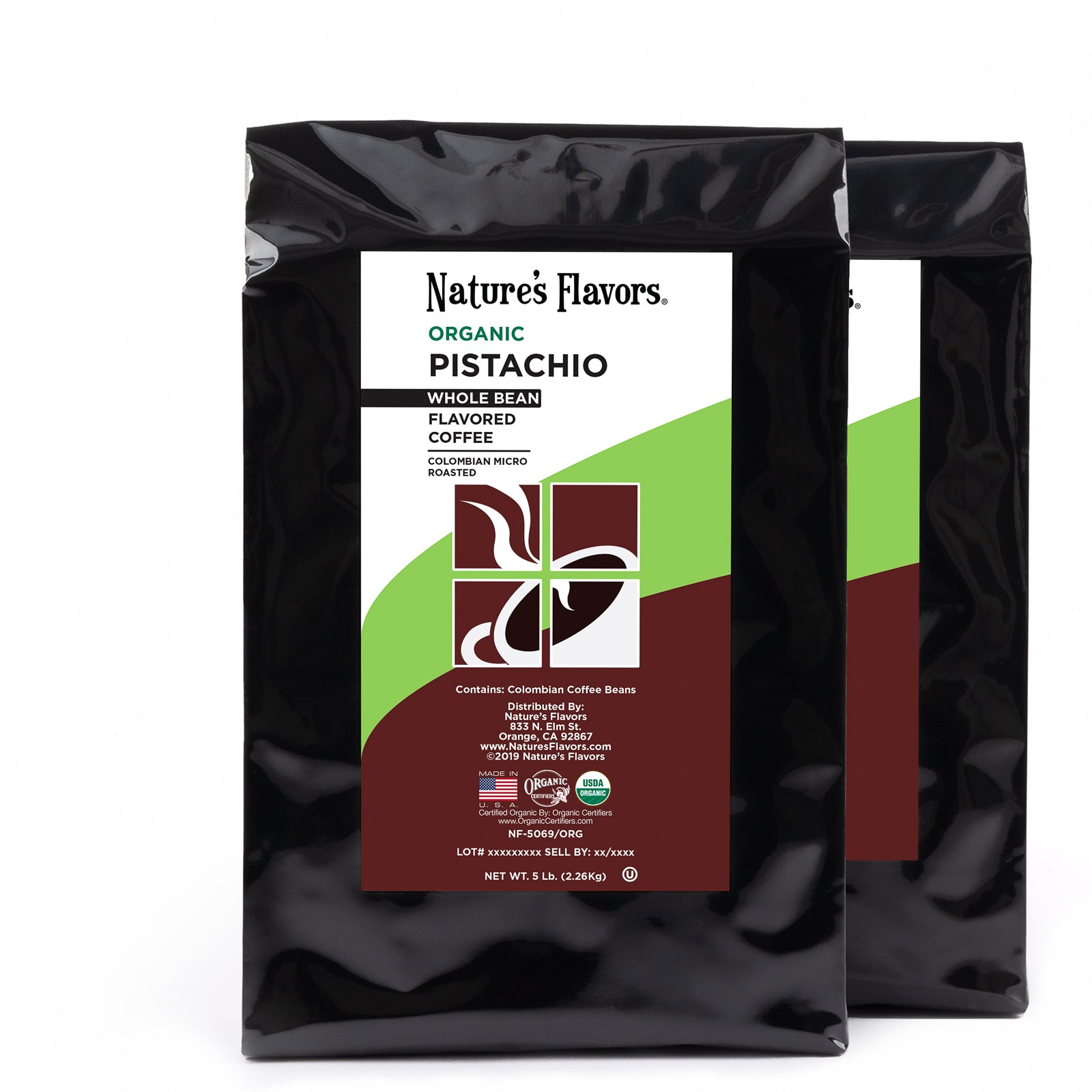 Organic Pistachio Flavored Coffee Beans - Bulk – Nature's Flavors