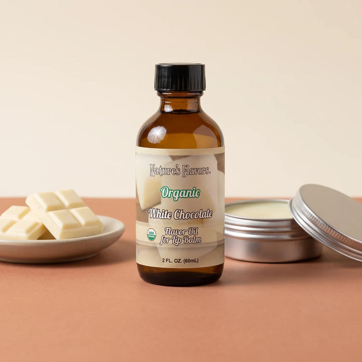 Nature’s Flavors Organic White Chocolate Flavor Oil for Lip Balm, 2 oz.
