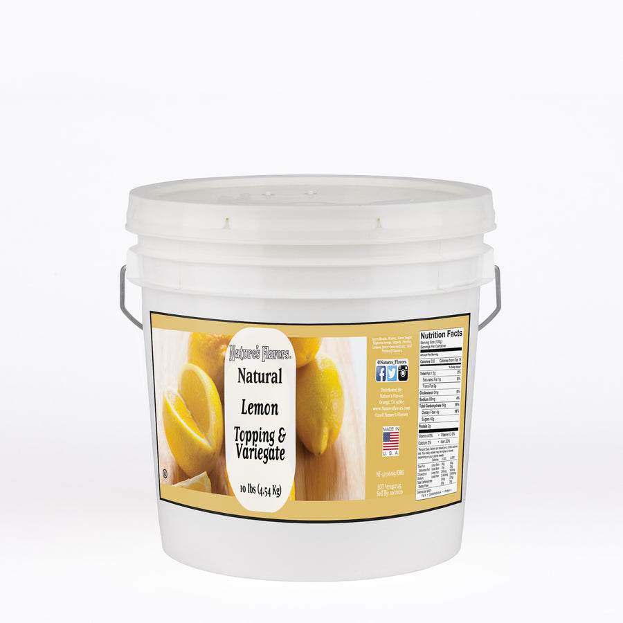 Lemon Topping and Variegate (Kosher, Vegan, Gluten Free, Lactose-Free)