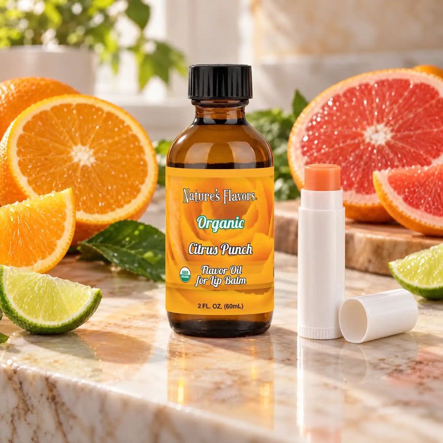 Nature’s Flavors Organic Citrus Punch Flavor Oil for Lip Balm, 2 oz.