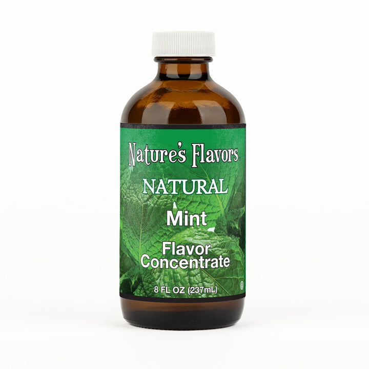 8oz bottle with Natural Mint Flavor Concentrate label