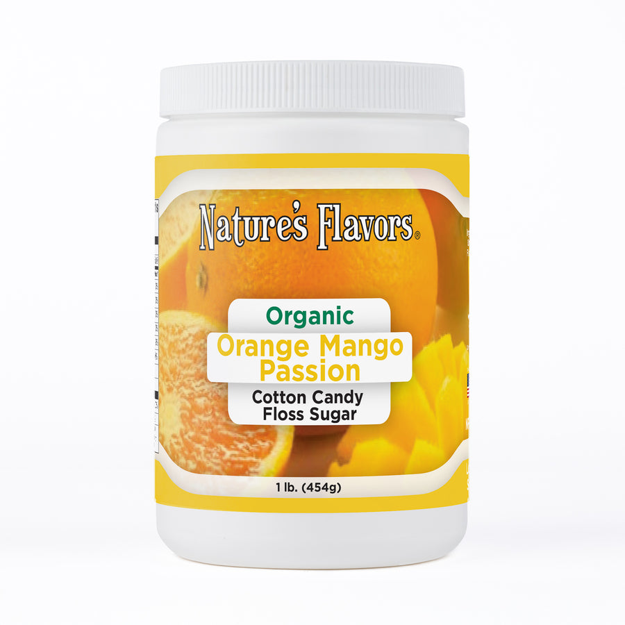 Organic Orange Mango Passion Cotton Candy Floss Sugar