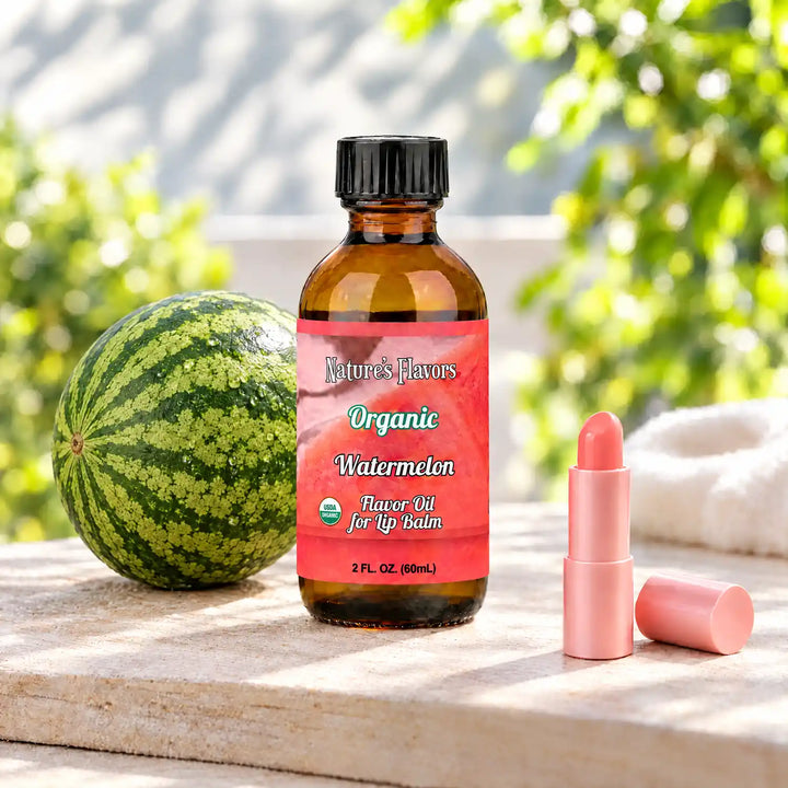 Nature’s Flavors Organic Watermelon Flavor Oil for Lip Balm, 2 oz.
