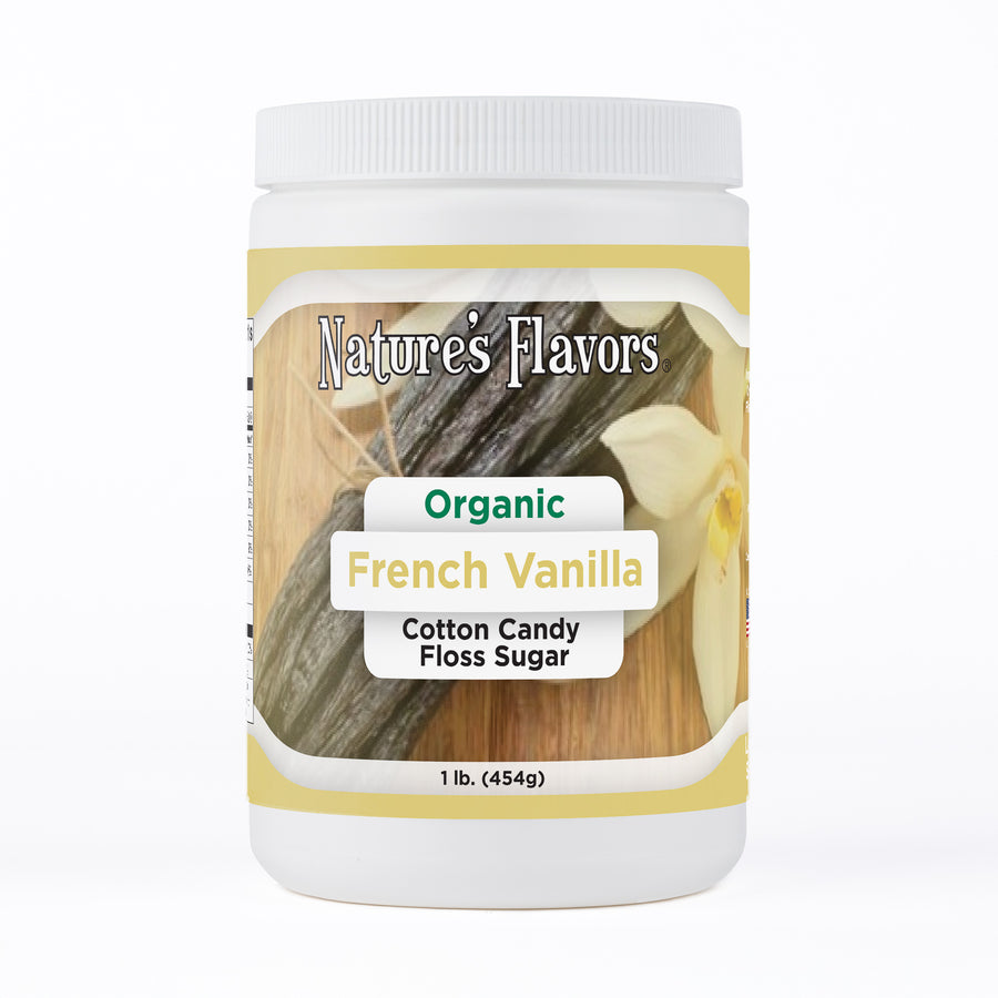 French Vanilla Cotton Candy Floss Sugar, Organic