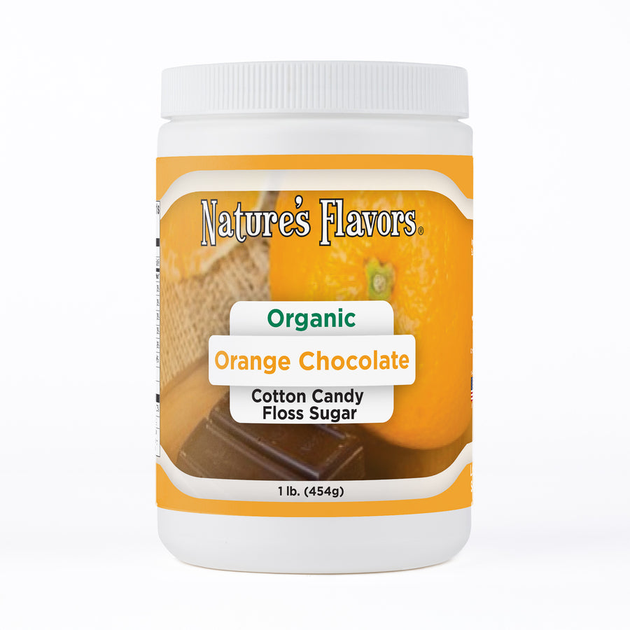 Orange Chocolate Cotton Candy Floss Sugar, Organic