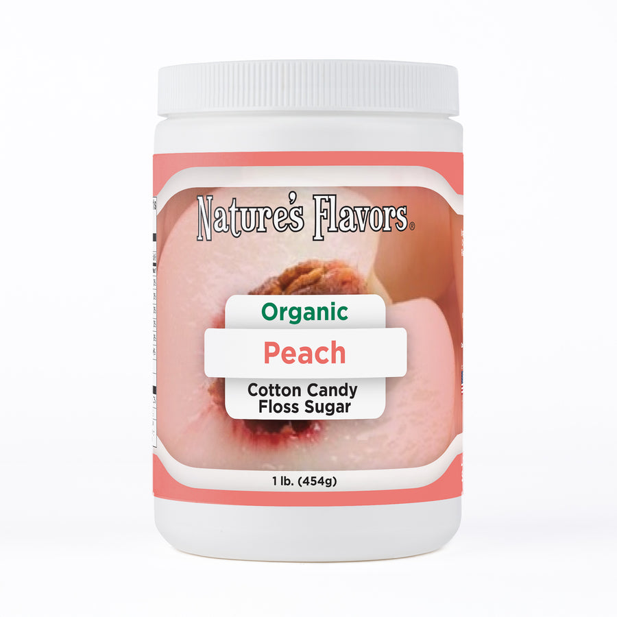 Peach Cotton Candy Floss Sugar, Organic