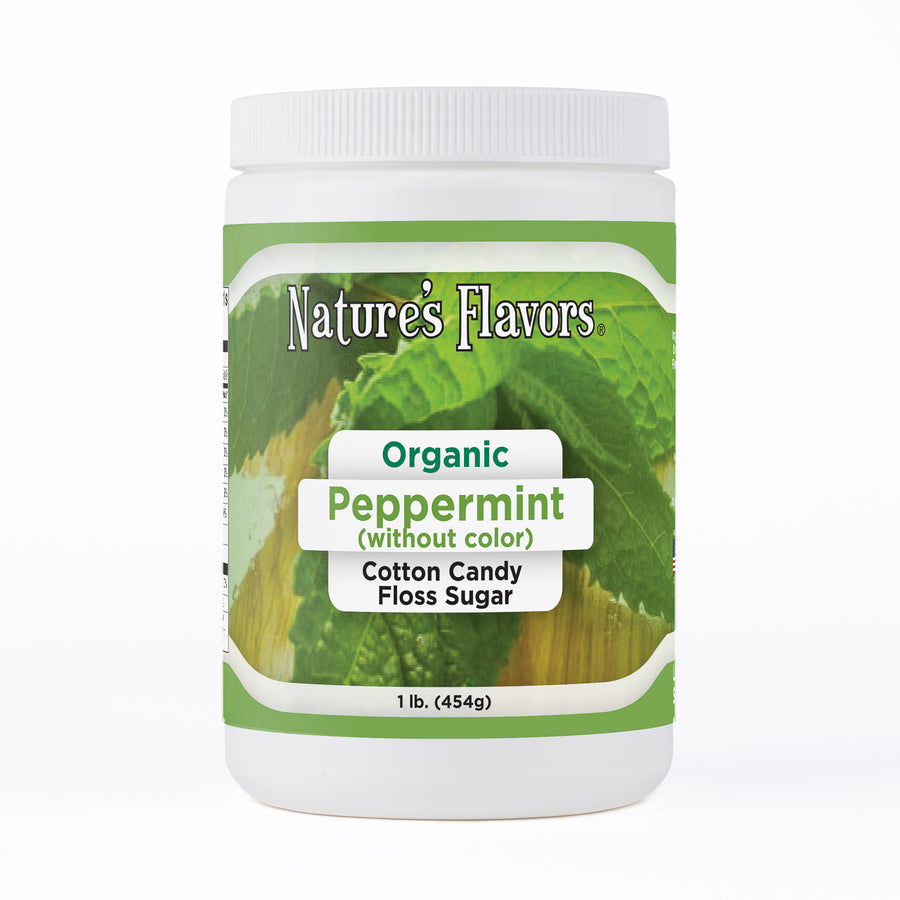 Peppermint Cotton Candy Floss Sugar (Without Color), Organic