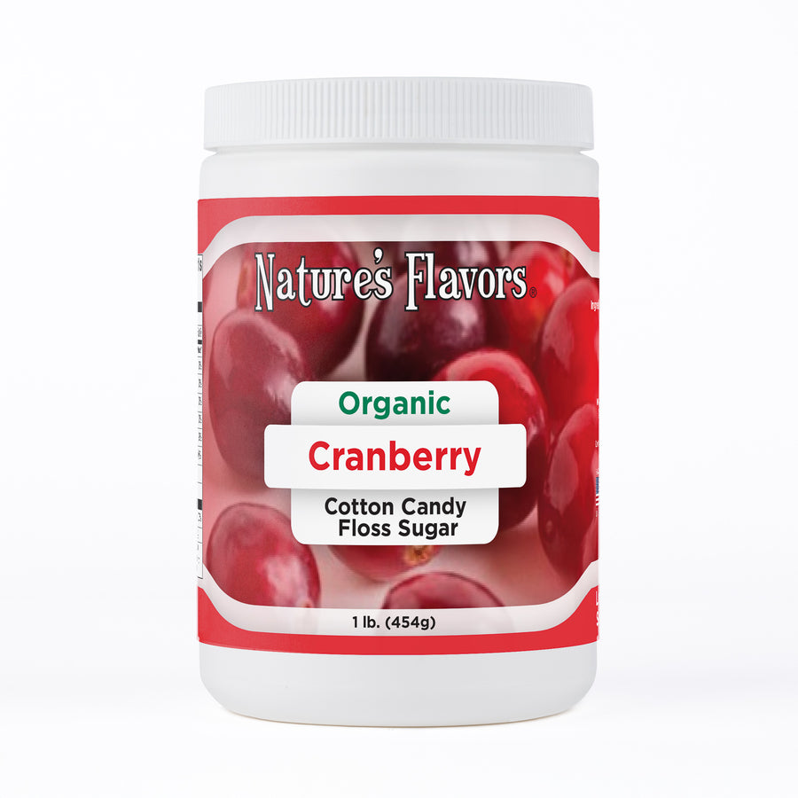 Cranberry Cotton Candy Floss Sugar, Organic