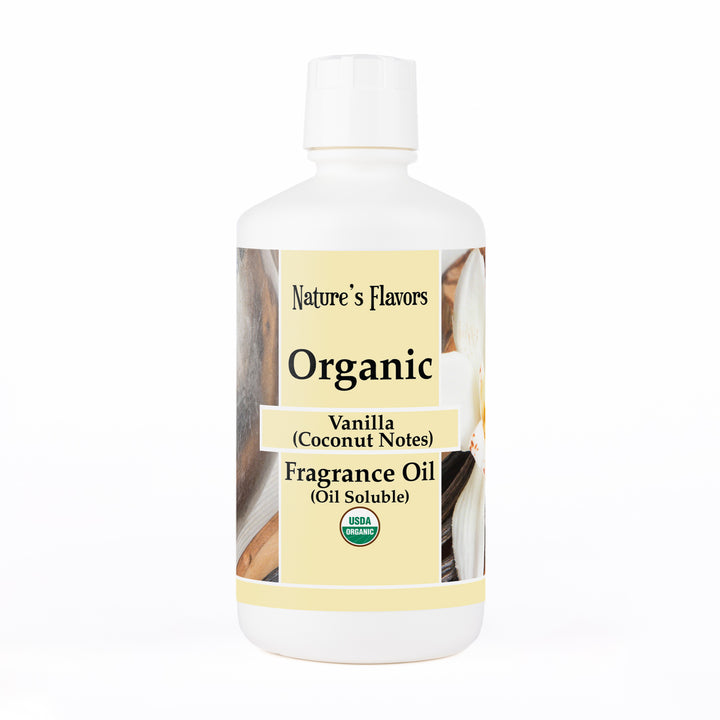Vanilla Fragrance Oil (Coconut Notes) (Oil Soluble), Organic