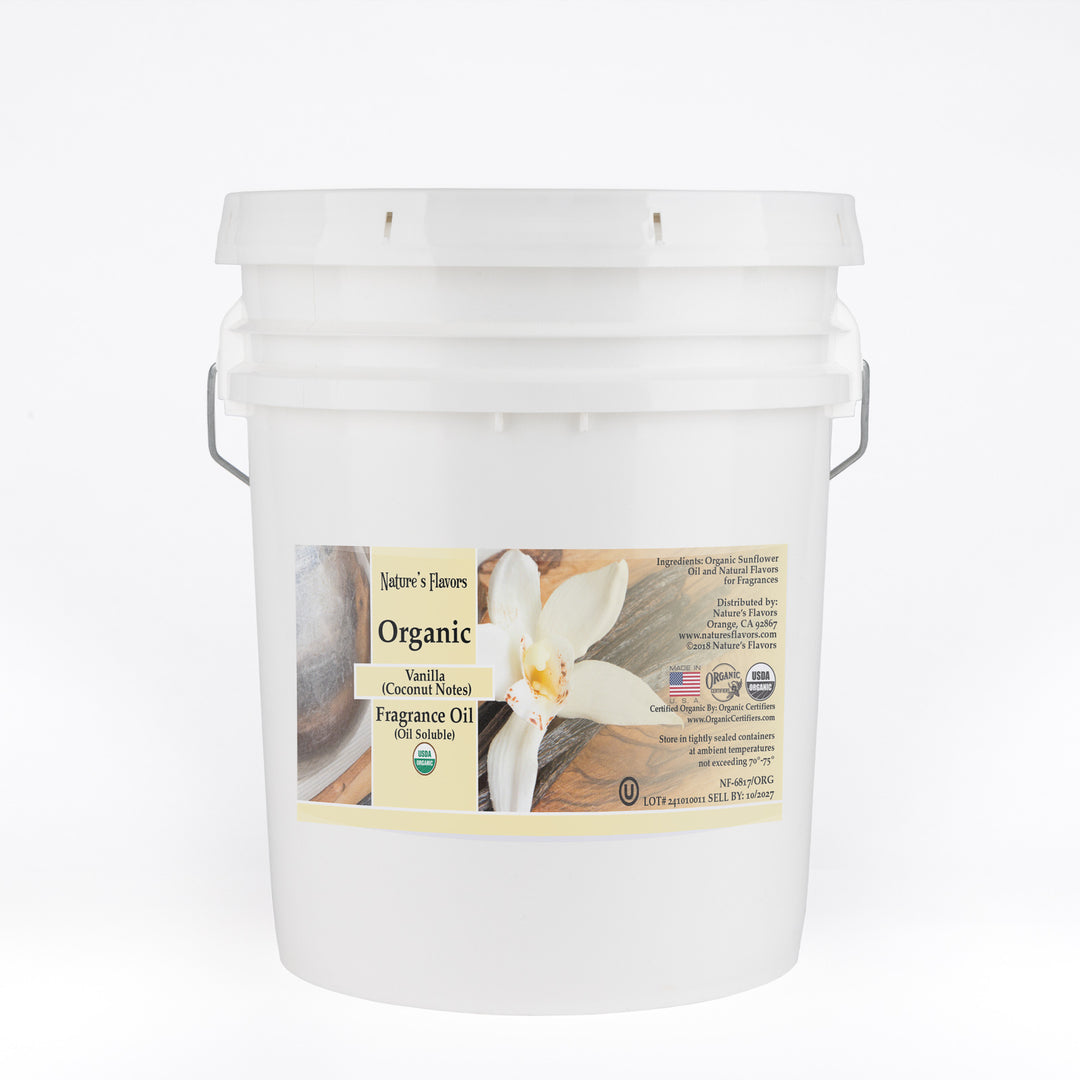 Vanilla Fragrance Oil (Coconut Notes) (Oil Soluble), Organic