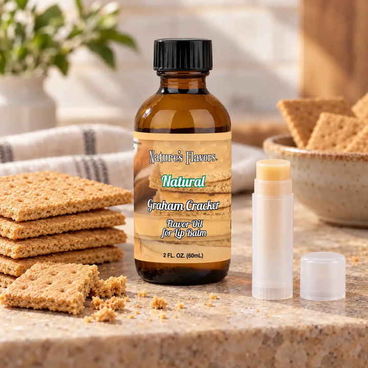 Nature’s Flavors Graham Cracker Flavor Oil for Lip Balm, 2 oz.