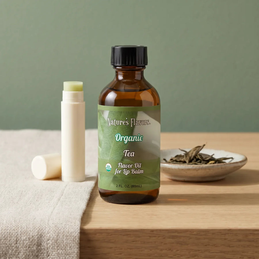 Nature’s Flavors Organic Tea Flavor Oil for Lip Balm, 2 oz.