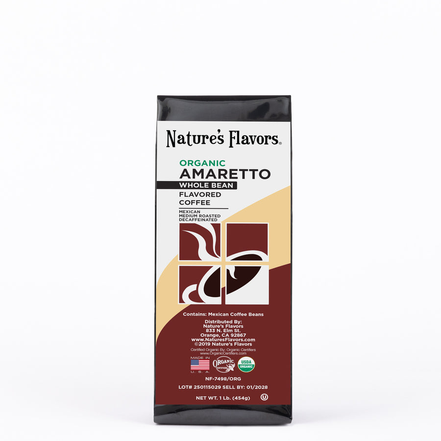 Organic Decaf Amaretto Flavored Coffee Beans