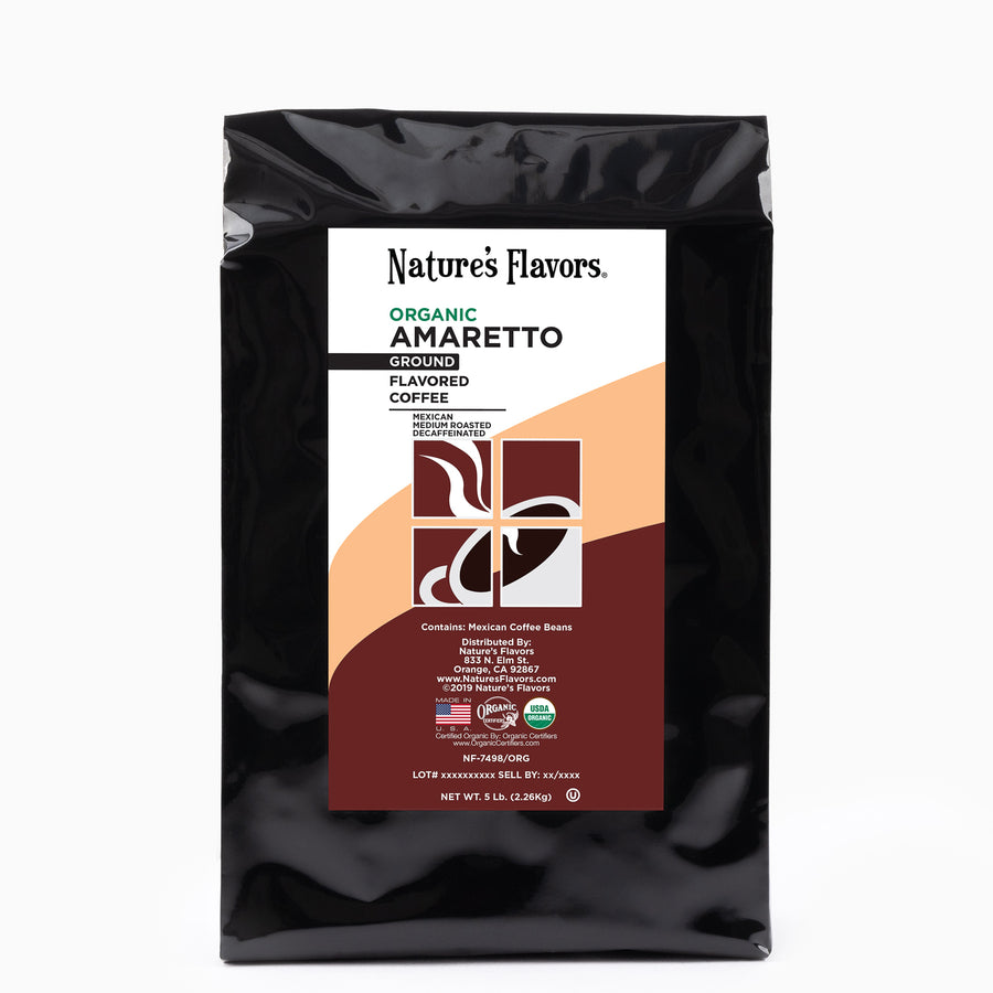 Organic Decaf Amaretto Flavored Coffee Beans