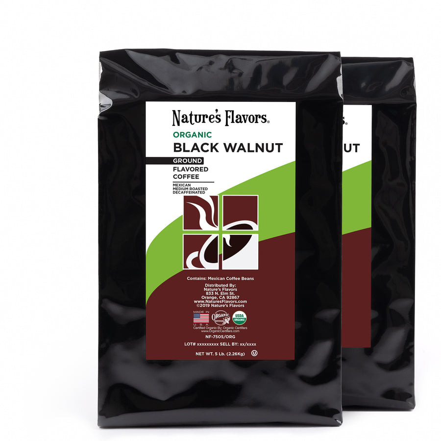 Organic Decaf Black Walnut Flavored Coffee Beans